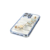 Newface iPhone 13 Pro Max Kılıf Berlin Elcekli Silikon - Mavi