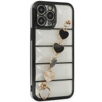 Newface iPhone 13 Pro Max Kılıf Berlin Elcekli Silikon - Siyah