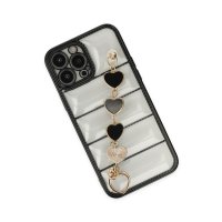 Newface iPhone 13 Pro Max Kılıf Berlin Elcekli Silikon - Siyah