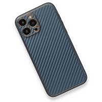 Newface iPhone 13 Pro Max Kılıf Coco Karbon Silikon - Mavi