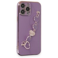 Newface iPhone 13 Pro Max Kılıf Esila Silikon - Mor