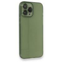 Newface iPhone 13 Pro Max Kılıf Fly Lens Silikon - Yeşil