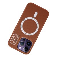 HDD iPhone 13 Pro Max Kılıf HBC-157 Granada Magneticsafe Kapak - Kahverengi