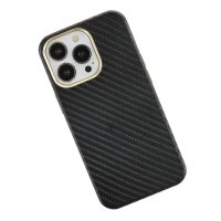 Newface iPhone 13 Pro Max Kılıf Hibrit Karbon Silikon - Siyah