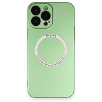 Newface iPhone 13 Pro Max Kılıf Jack Magneticsafe Lens Silikon - Yeşil