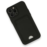 Newface iPhone 13 Pro Max Kılıf Kelvin Kartvizitli Silikon - Siyah