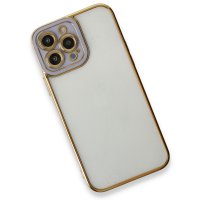 Newface iPhone 13 Pro Max Kılıf Liva Lens Silikon - Lila