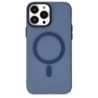 Newface iPhone 13 Pro Max Kılıf Lodos Magneticsafe Mat Kapak - Mavi