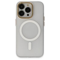 Newface iPhone 13 Pro Max Kılıf Lodos Magneticsafe Mat Kapak - Şeffaf