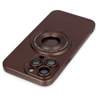 Newface iPhone 13 Pro Max Kılıf Lukka Magneticsafe Kapak - Kahverengi