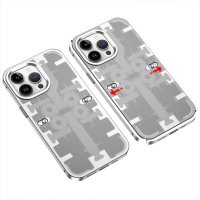 Newface iPhone 13 Pro Max Kılıf Mekanik Bumper Kapak - Gümüş