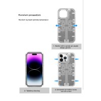 Newface iPhone 13 Pro Max Kılıf Mekanik Bumper Kapak - Siyah