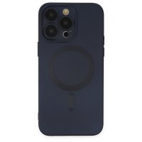 Newface iPhone 13 Pro Max Kılıf Moshi Lens Magneticsafe Silikon - Lacivert