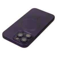 Newface iPhone 13 Pro Max Kılıf Moshi Lens Magneticsafe Silikon - Mor