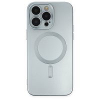 Newface iPhone 13 Pro Max Kılıf Moshi Lens Magneticsafe Silikon - Sierra Blue