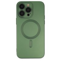 Newface iPhone 13 Pro Max Kılıf Moshi Lens Magneticsafe Silikon - Yeşil
