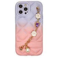 Newface iPhone 13 Pro Max Kılıf Mozart Elcekli Silikon - Pembe