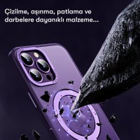 Newface iPhone 13 Pro Max Kılıf Mudo Mat Magneticsafe Kapak - Lacivert