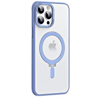 Newface iPhone 13 Pro Max Kılıf Mudo Mat Magneticsafe Kapak - Sierra Blue