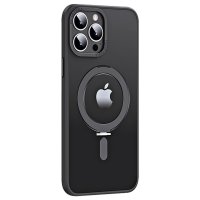 Newface iPhone 13 Pro Max Kılıf Mudo Mat Magneticsafe Kapak - Siyah