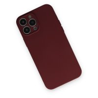 Newface iPhone 13 Pro Max Kılıf Nano içi Kadife Silikon - Bordo
