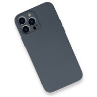 Newface iPhone 13 Pro Max Kılıf Nano içi Kadife  Silikon - Gri