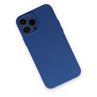 Newface iPhone 13 Pro Max Kılıf Nano içi Kadife Silikon - Lacivert