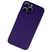 Newface iPhone 13 Pro Max Kılıf Nano içi Kadife Silikon - Mor
