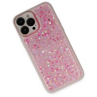 Newface iPhone 13 Pro Max Kılıf Neon Light Silikon - Pudra