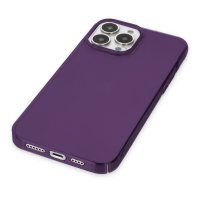 Newface iPhone 13 Pro Max Kılıf Pc Sert Şeffaf Kapak - Mor