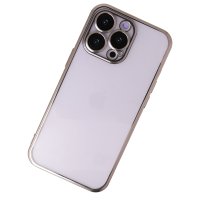Newface iPhone 14 Pro Kılıf Razer Lensli Silikon - Gold