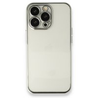 Newface iPhone 14 Pro Kılıf Razer Lensli Silikon - Gümüş