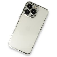 Newface iPhone 13 Pro Max Kılıf Razer Lensli Silikon - Gümüş