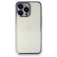 Newface iPhone 13 Pro Max Kılıf Razer Lensli Silikon - Mor