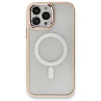 Newface iPhone 13 Pro Max Kılıf Room Magneticsafe Silikon - Pudra
