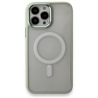 Newface iPhone 13 Pro Max Kılıf Room Magneticsafe Silikon - Su Yeşili
