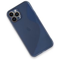 Newface iPhone 13 Pro Max Kılıf S Silikon - Mavi