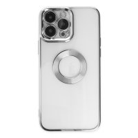 Newface iPhone 13 Pro Max Kılıf Slot Silikon - Gümüş