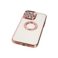 Newface iPhone 13 Pro Max Kılıf Slot Silikon - Rose Gold