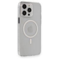 Newface iPhone 13 Pro Max Kılıf Tron Şeffaf Magsafe Kapak - Şeffaf