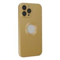 Newface iPhone 13 Pro Max Kılıf Vamos Lens Silikon - Gold