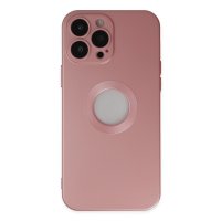 Newface iPhone 13 Pro Max Kılıf Vamos Lens Silikon - Rose Gold