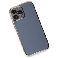 Newface iPhone 13 Pro Max Kılıf Volet Silikon - Mavi