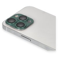 Newface iPhone 13 Pro Max Pers Alüminyum Kamera Lens - Yeşil