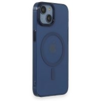 Newface iPhone 14 Kılıf Anka PC Magneticsafe Sert Metal Kapak - Lacivert