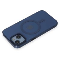 Newface iPhone 14 Kılıf Anka PC Magneticsafe Sert Metal Kapak - Lacivert