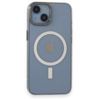 Newface iPhone 14 Kılıf Anka PC Magneticsafe Sert Metal Kapak - Şeffaf