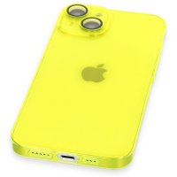 Newface iPhone 14 Kılıf Armada Lensli Kapak - Sarı