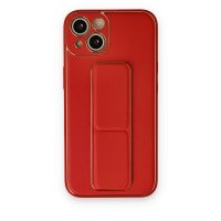 Newface iPhone 14 Kılıf Coco Deri Standlı Kapak - Kırmızı