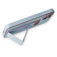 Newface iPhone 14 Kılıf Coco Deri Standlı Kapak - Sky Blue